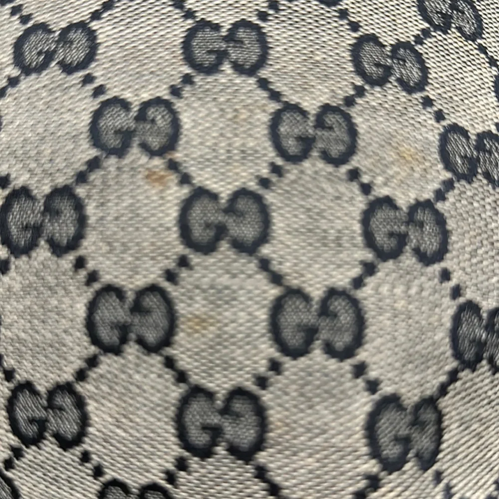 Gucci Signature Print Canvas Tote with red leather handles and trim. - Picture 5 of 17